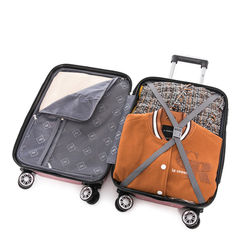 Maleta Cabina 55x39x21cm Policarbonato 45L - 20 Pulgadas RosaDorada - Seda