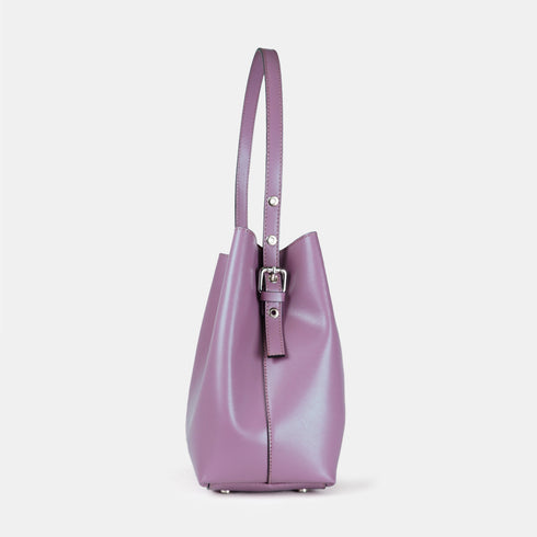 Bolso Hobo de Piel Rosa para Mujer - Leticia