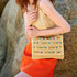 Bolso bandolera de rafia con bolitas para mujer beige Nadia