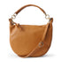 Bolso bandolera de piel para mujer con asa corta marrón Noa
