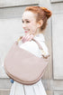 Bolso bandolera de piel para mujer con asa corta Nude Noa