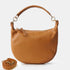 Bolso bandolera de piel para mujer con asa corta marrón Noa