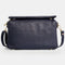 Bolso bandolera de piel con solapa Azul marino Laia