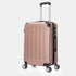 RAYKONG Maleta Mediana ABS 66x43x25cm | 71L | 24 Pulgadas | hasta 23kg semirígidas - RosaDorada