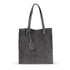 Bolso tote de piel serraje liso de mujer gris Cloe