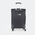 Maleta de viaje blanda extensible 56cm/66cm/76cm/86cm, 10kg/15kg/20kg/23kg, de tela poliéster Pissa Negro