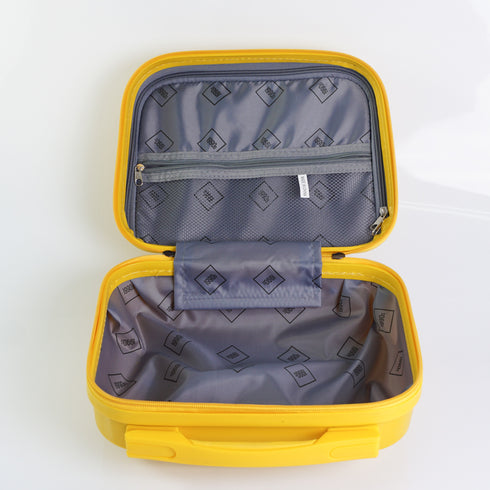 Neceser de viaje 25cm de polipropileno amarillo Steven