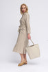 Bolso shopper para mujer de piel para personalizar beige Amy
