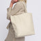 Bolso shopper para mujer de piel para personalizar beige Amy