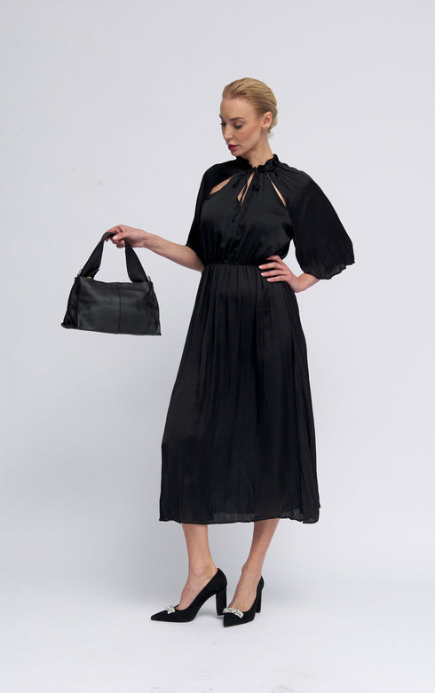 Bolso de mano mujer de piel negro Areca