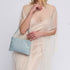 Bolso de mano y bandolera de piel para mujer azul celeste Ariadna