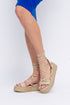 Sandalias de tiras de esparto con plataforma beige Helena