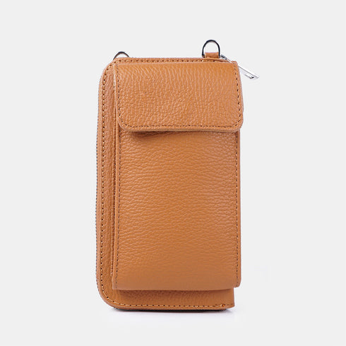 Bolsos para móvil y cartera de piel marrón Cira