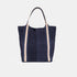 Bolso tote de piel serraje para mujer personalizable azul Sarah