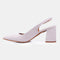 Zapatos con tacón para mujer de ante rosa Mary