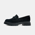 Mocasines de piel con plataforma negro Abril