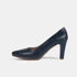 Zapatos de tacón 8cm de piel azul marino Tania