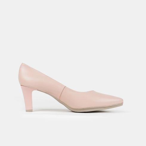Zapatos de tacón 6.5cm de piel nude Tania