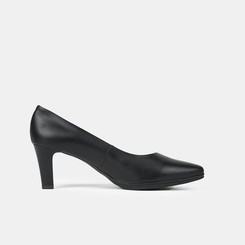 Zapatos de tacón 6.5cm de piel negro Tania