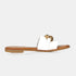 Sandalias de mujer de piel con adorno blanco Charo