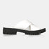 Sandalias de mujer de piel con plataforma blanco Matilde