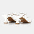 Sandalias con tiras tacón blanco Penélope