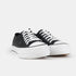 Zapatilla con cordones de PU negro Corina