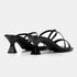 Sandalias con tiras tacón negro Penélope