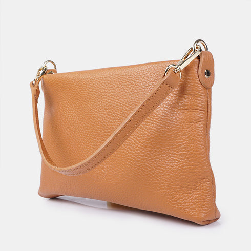 Bolso de mano y bandolera de piel para mujer marrón Ariadna