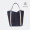 Bolso tote de piel serraje para mujer personalizable azul Sarah