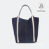 Bolso tote de piel serraje para mujer personalizable azul Sarah