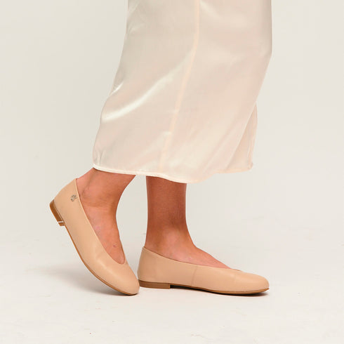 Bailarinas de piel mujer Cristin beige