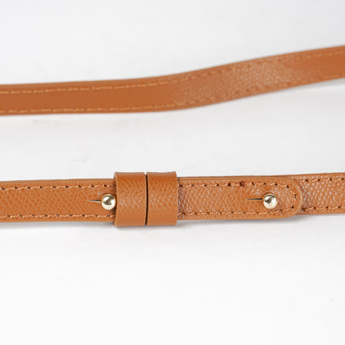 Bolso bandolera de piel para mujer marrón Ainara