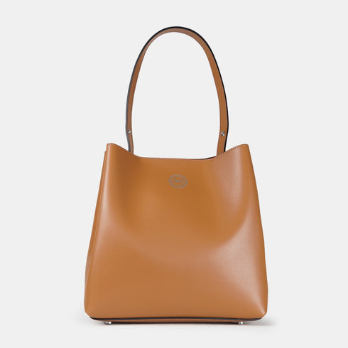 Bolso Hobo de Piel Marrón para Mujer - Leticia