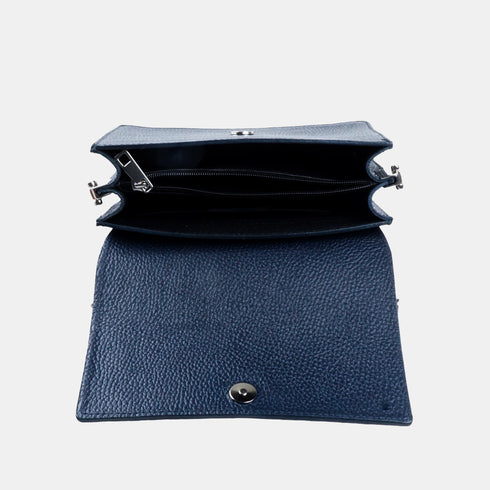 Bolso bandolera de piel para mujer azul oscuro marino Adina