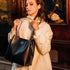 Bolso Hobo de Piel Negro para Mujer - Leticia