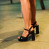 Zapatos de fiesta de tacón mujer negro María