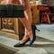 Zapato con tacón de licra negro Meryl