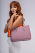 Bolso shopper tote de piel rosa Hayley