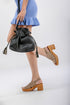 Sandalias con tacón de esparto Shirly (Beige)