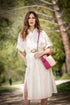 Bolso de mano de piel y rafia para mujer Pandorina fucsia