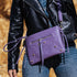 Bolso bandolera de piel lila Tamara