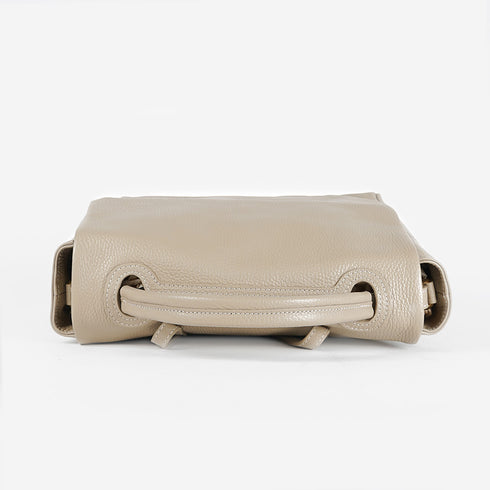Mochila de piel para mujer khaki Bora