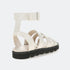 Sandalia romano de piel con piso grueso Narcis Beige