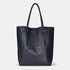 Bolso shopper para mujer de piel para personalizar azul marino Amy