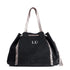 Bolso de piel de serraje para mujer estilo shopper azul marino Agatha