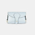 Bolso de bandolera porta móvil de piel Pili celeste