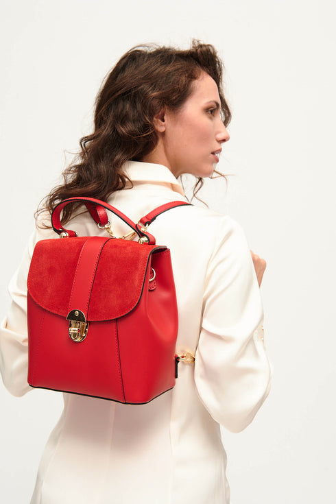 Mochila-de-Piel-roja-de-mujer-Sarah