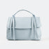 Bolso de mano de piel bolso grande con solapa para mujer celeste Beca