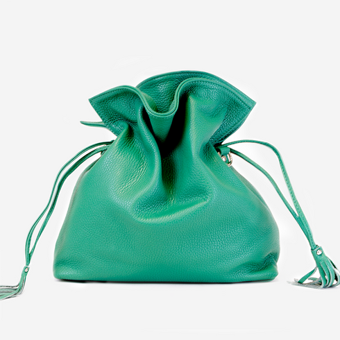 Bolso de bandolera de piel para mujer Acacias Verde